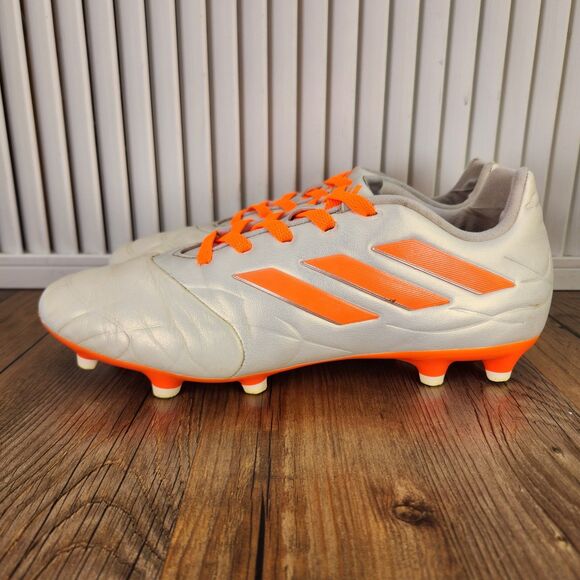Adidas Copa Pure.3 Firm Ground Mens Sz 8.5 Off White Orange Soccer Cleats HQ8941 - Picture 3 of 9